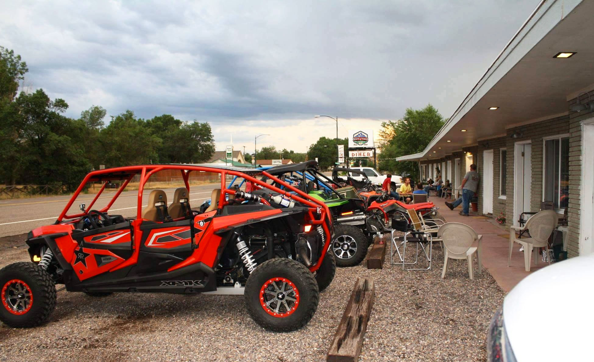 atv's-parked-out-front Places to stay at the Paiute Trails