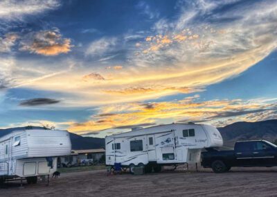 Marysvale RV Park at sunset